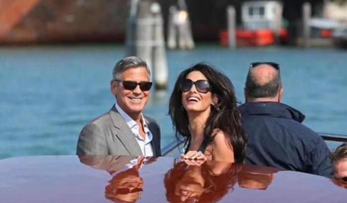 George Clooney e Amal arrivati a Venezia