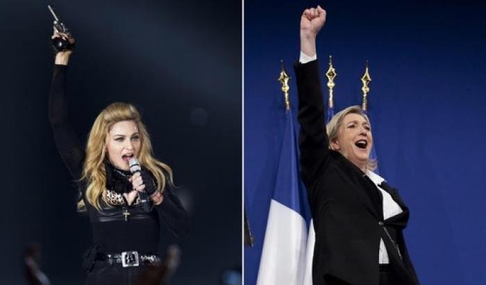Marine Le Pen: accetto l'invito di Madonna per un drink