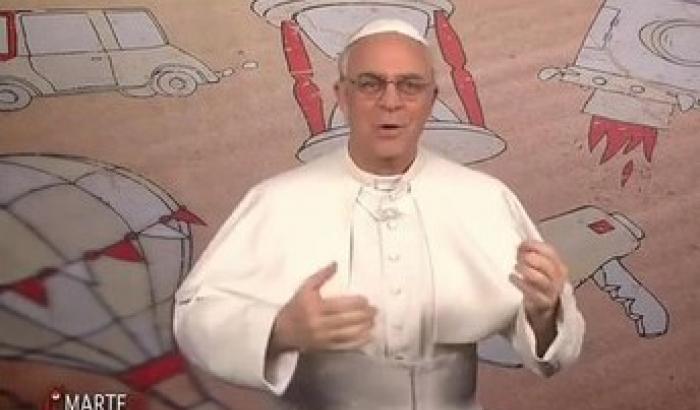 Crozza imita il Papa: Marino mi è apparso come la Madonna