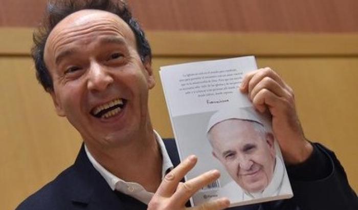 Benigni in Vaticano: da piccolo volevo fare il Papa