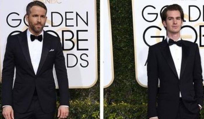Golden Globe, Ryan Reynolds e Andrew Garfield si baciano dopo aver perso contro Gosling