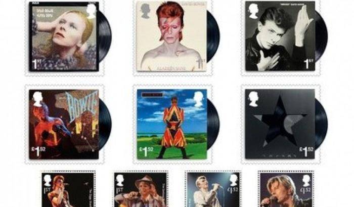 Poste britanniche: 10 francobolli per David Bowie