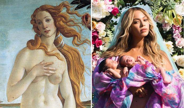 Beyoncé, una foto Botticelli-style con i gemelli ed è boom sul web