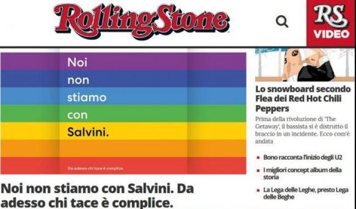Rolling Stone: “Chi tace su Salvini è complice”