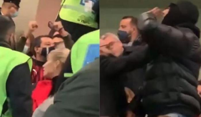 Scintille tra Ghali e Salvini durante Milan-Inter, i due litigano in tribuna
