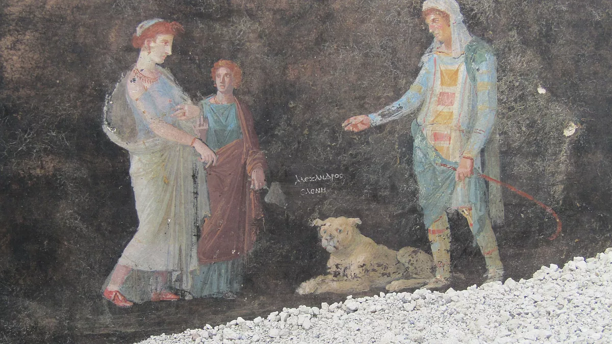 Scoperto a Pompei affresco raffigurante Troia